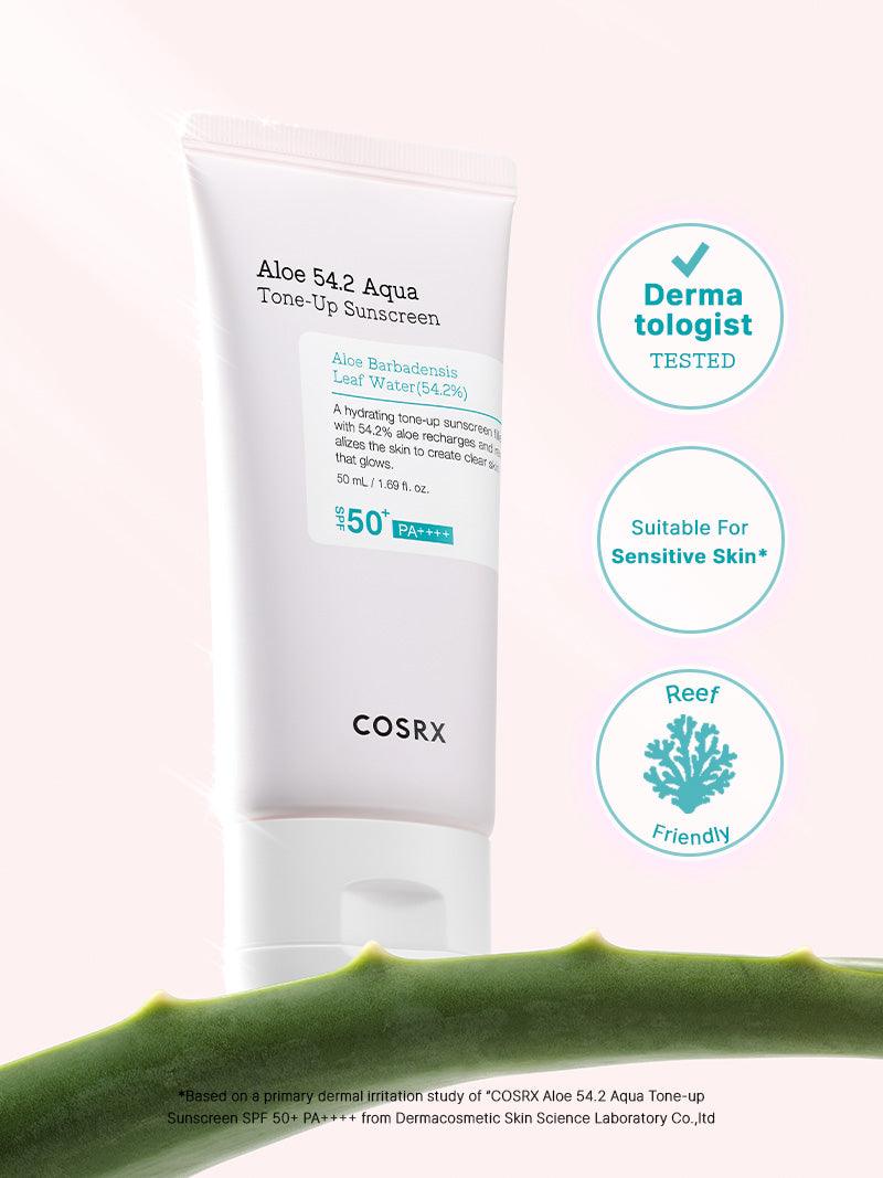 Aloe 54.2 Aqua Tone-up Sunscreen SPF 50+ PA++++ bottle