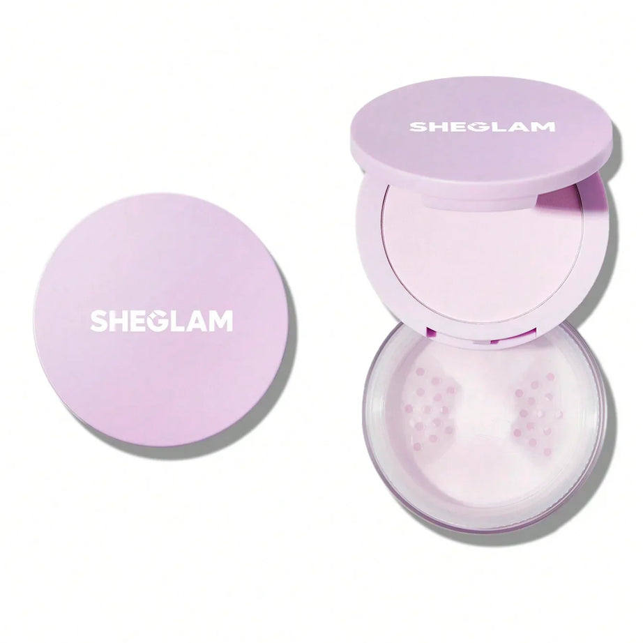 "Sheglam setting powder, under eye powder, face powder, taro powder, makeup setting, flawless finish"