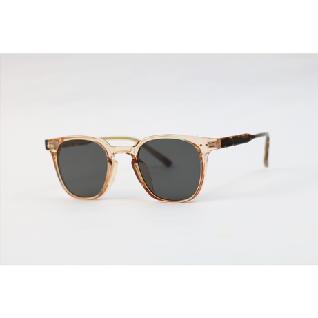 Enhance Your Look with Brown Translucent Tortoise Acetate Square Sunglasses