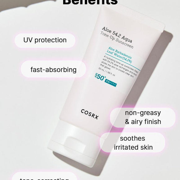 Aloe 54.2 Aqua Tone-up Sunscreen SPF 50+ PA++++ bottle