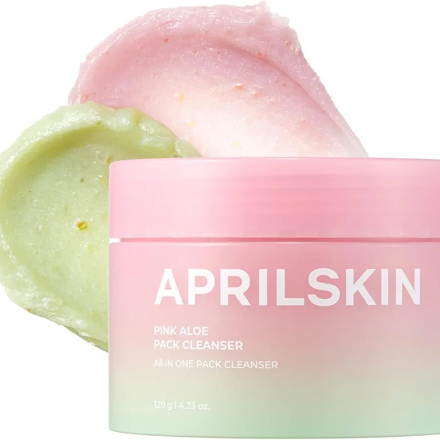 "AprilSkin Pink Aloe, Facial Cleanser, Exfoliating Cleanser, hydrating cleanser, Korean skincare, Aloe"