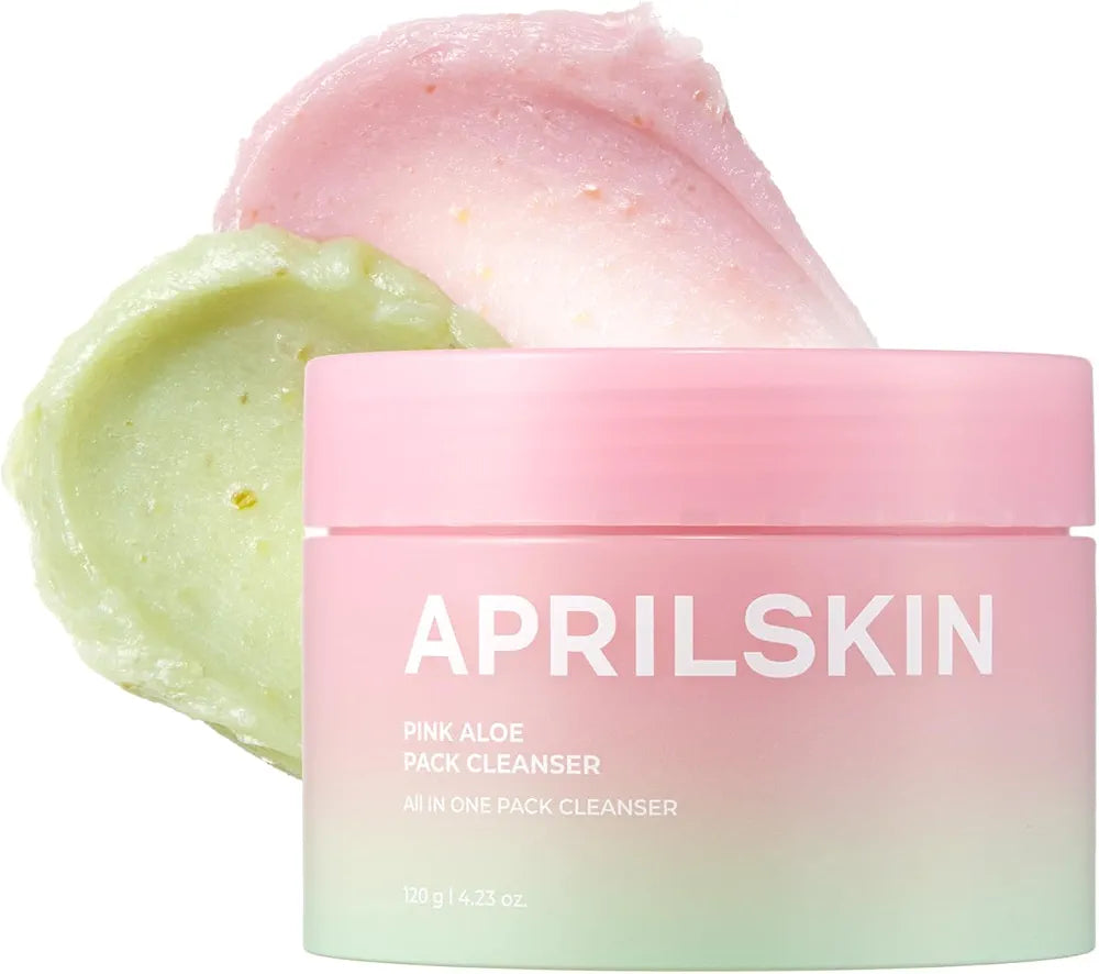 "AprilSkin Pink Aloe, Facial Cleanser, Exfoliating Cleanser, hydrating cleanser, Korean skincare, Aloe"