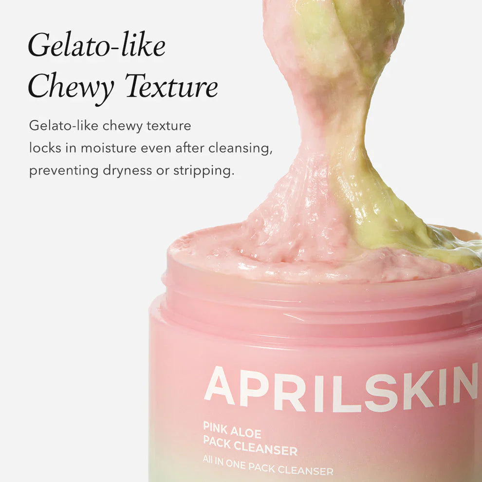 "AprilSkin Pink Aloe, Facial Cleanser, Exfoliating Cleanser, hydrating cleanser, Korean skincare, Aloe"