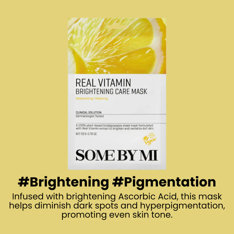 SOMEBYMI Real Vitamin Brightening Care Mask for glowing skin