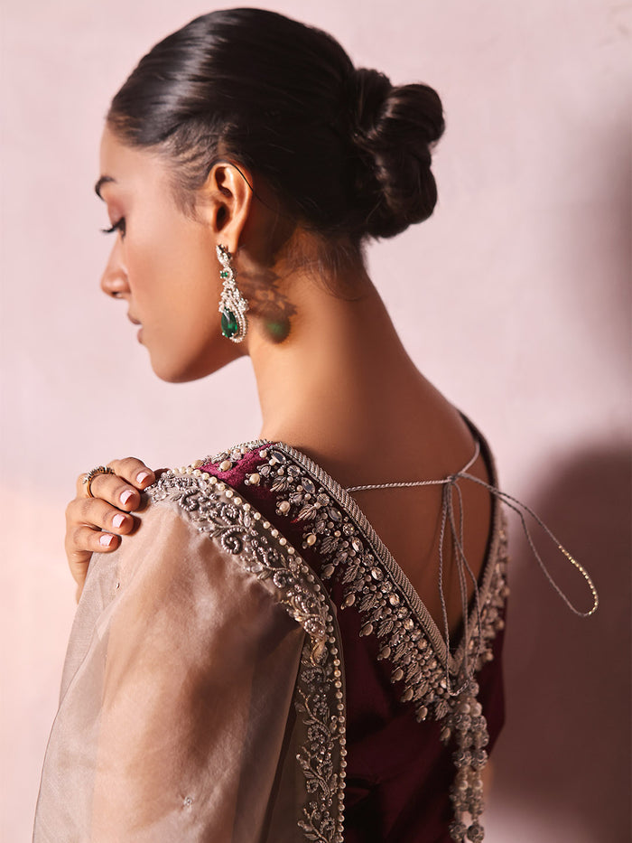 black saree party wear, com saree with jacket, indian saree