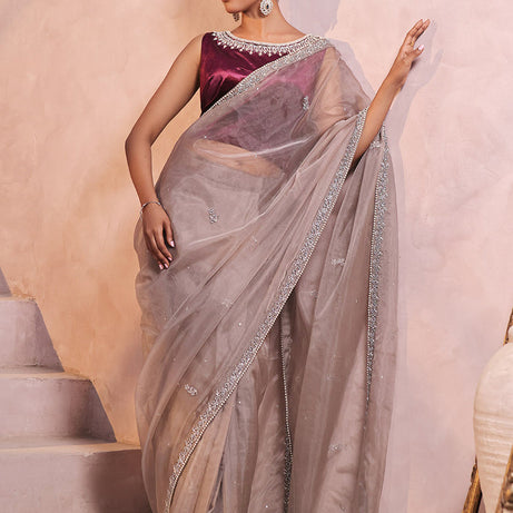 black saree party wear, com saree with jacket, indian saree