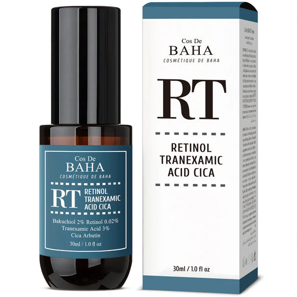 "Cos de Baha, retinol serum, tranexamic acid, CICA, anti-aging serum, skin repair, Korean skincare, serum"