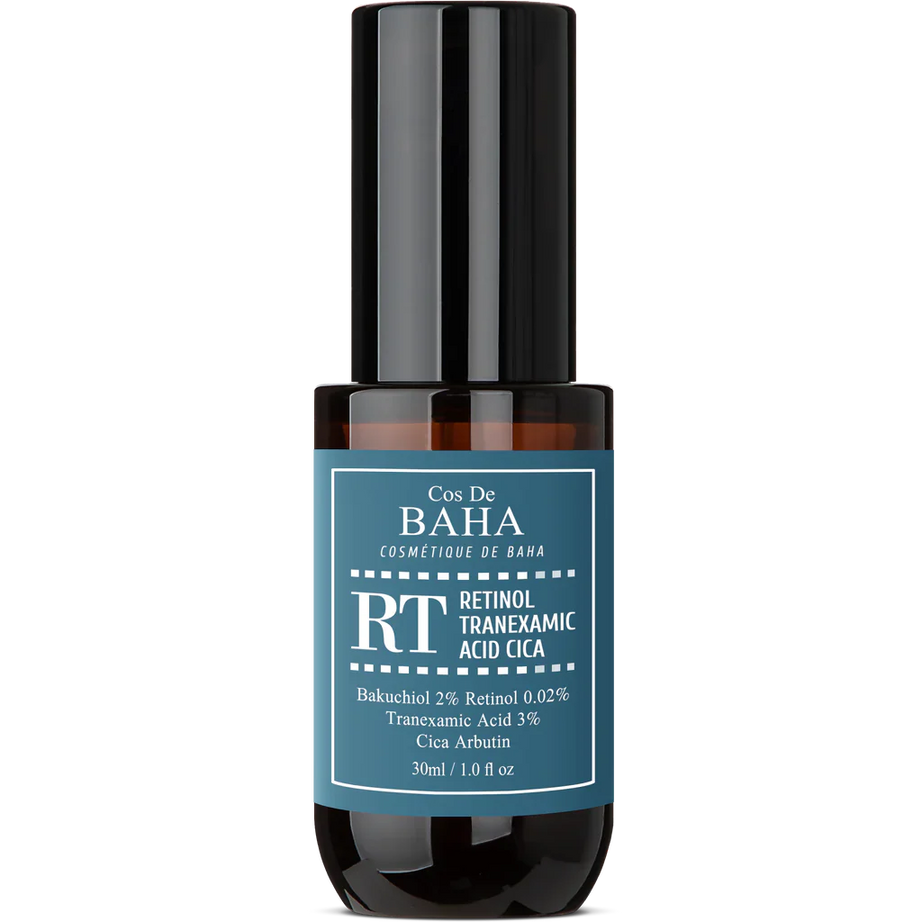 "Cos de Baha, retinol serum, tranexamic acid, CICA, anti-aging serum, skin repair, Korean skincare, serum"
