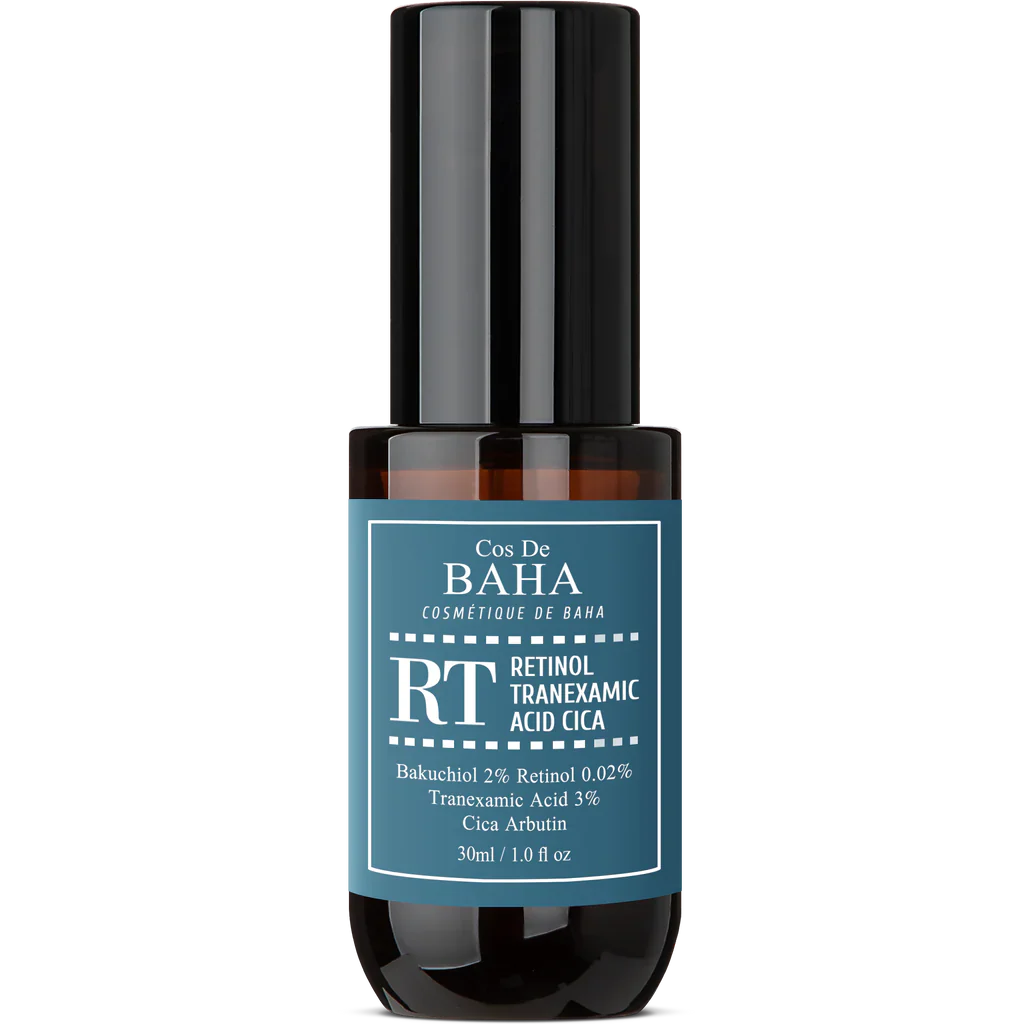 "Cos de Baha, retinol serum, tranexamic acid, CICA, anti-aging serum, skin repair, Korean skincare, serum"