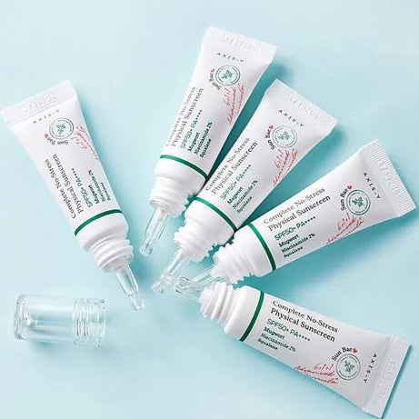"No-Stress Sunscreen, physical sunscreen, mini sunscreen, SPF protection, skincare, sun care, travel sunscreen"