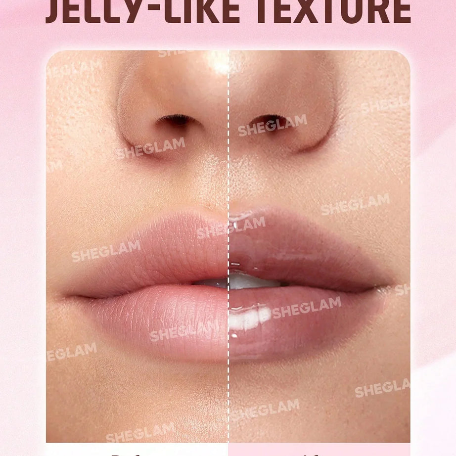 "Sheglam tinted lip oil, hydrating lip oil, glossy lip oil, lip care, tinted gloss, jelly lip oil"