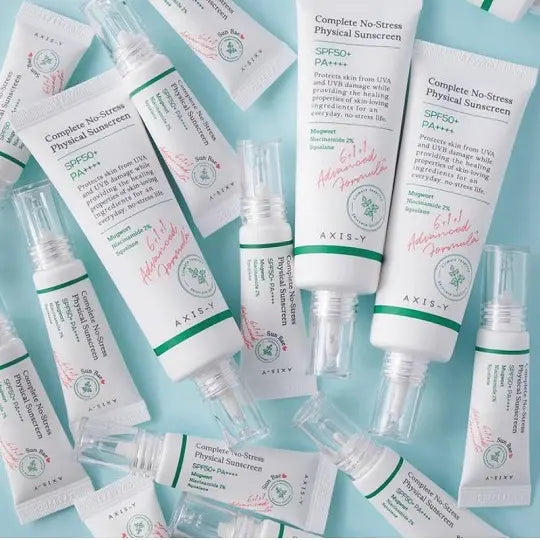 "No-Stress Sunscreen, physical sunscreen, mini sunscreen, SPF protection, skincare, sun care, travel sunscreen"