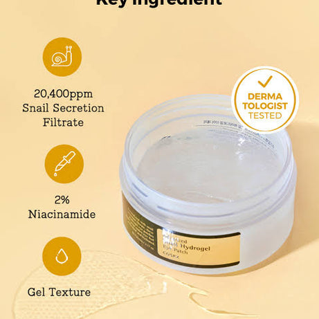 "COSRX, snail hydrogel eye patches, under-eye patches, brightening eye patches, skincare, hydrating eye patches"