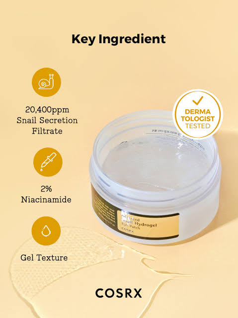 "COSRX, snail hydrogel eye patches, under-eye patches, brightening eye patches, skincare, hydrating eye patches"