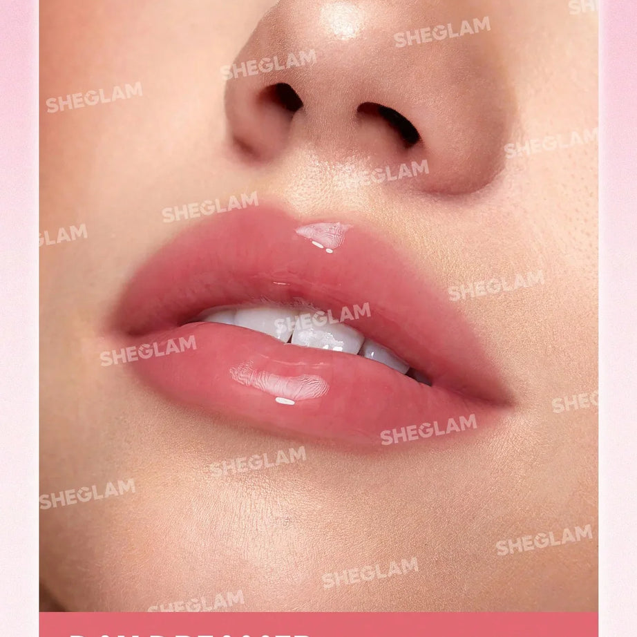 "Sheglam tinted lip oil, hydrating lip oil, glossy lip oil, lip care, tinted gloss, jelly lip oil"