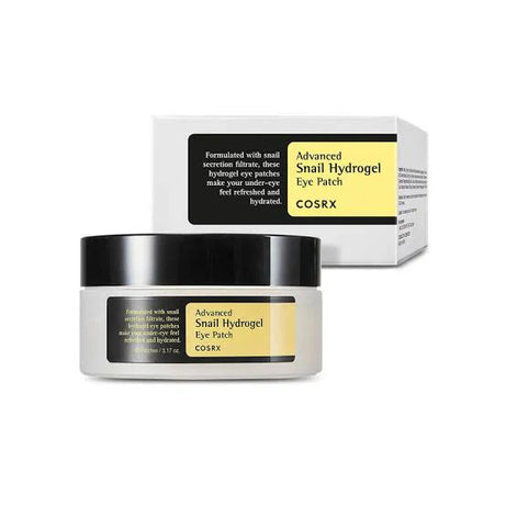 "COSRX, snail hydrogel eye patches, under-eye patches, brightening eye patches, skincare, hydrating eye patches"