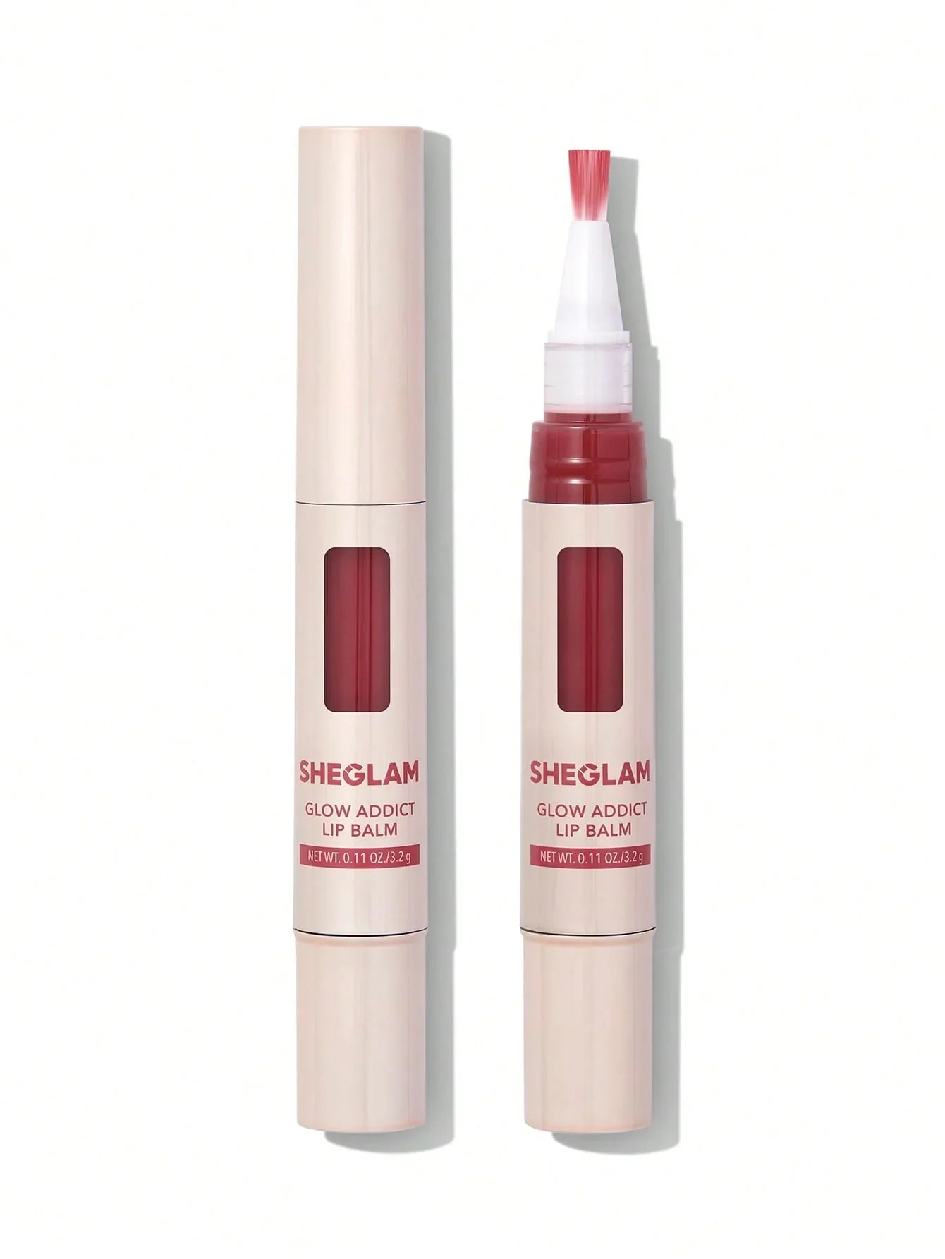 "Sheglam lip balm, peachy lip balm, tinted lip balm, hydrating lip balm, lip care, moisturizing lip product"