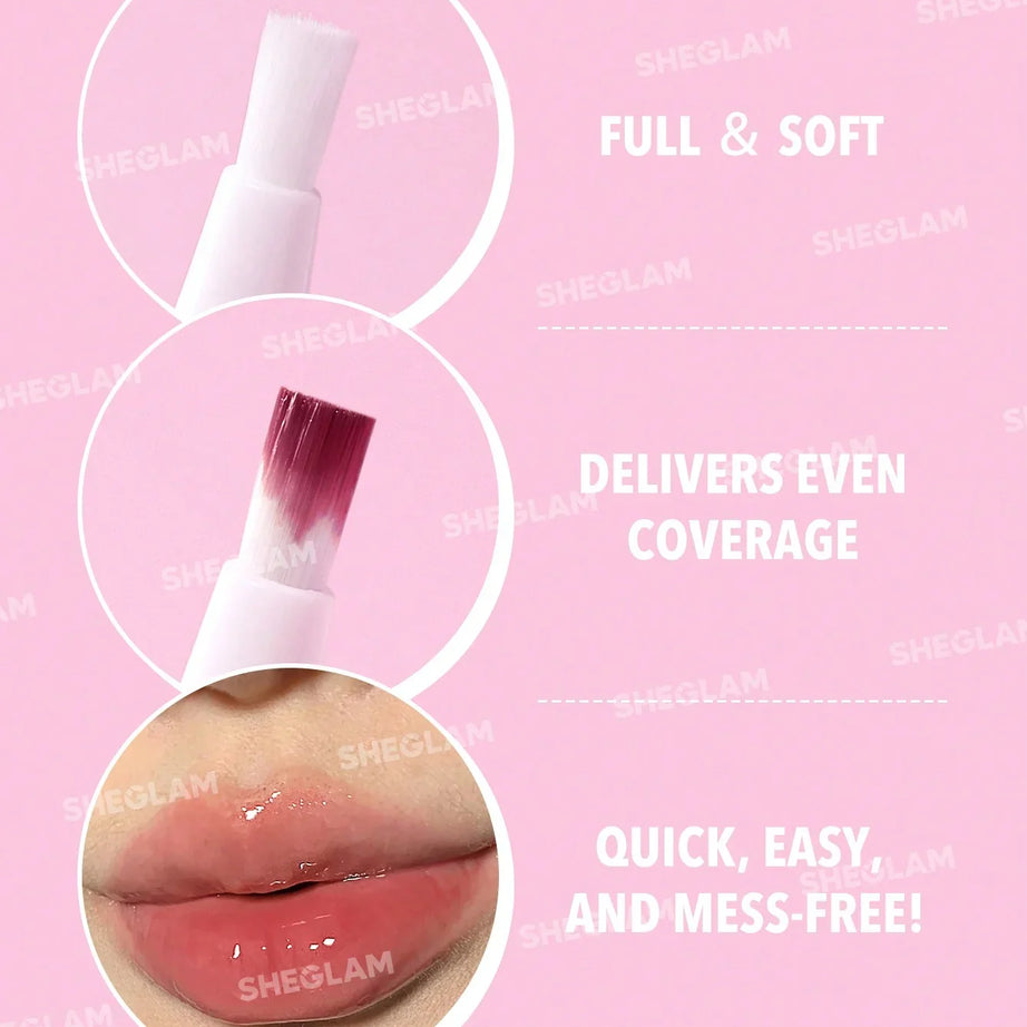 "Sheglam lip balm, peachy lip balm, tinted lip balm, hydrating lip balm, lip care, moisturizing lip product"