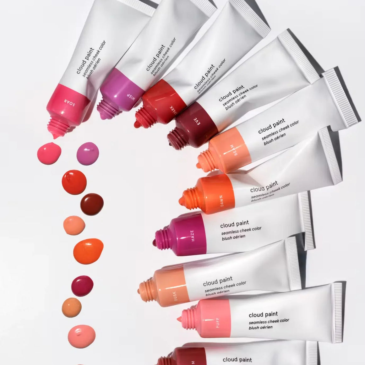 "Glossier Cloud Paint, seamless cheek color, natural blush, puff cheek tint, makeup, Korean beauty, soft blush, cheek tint"