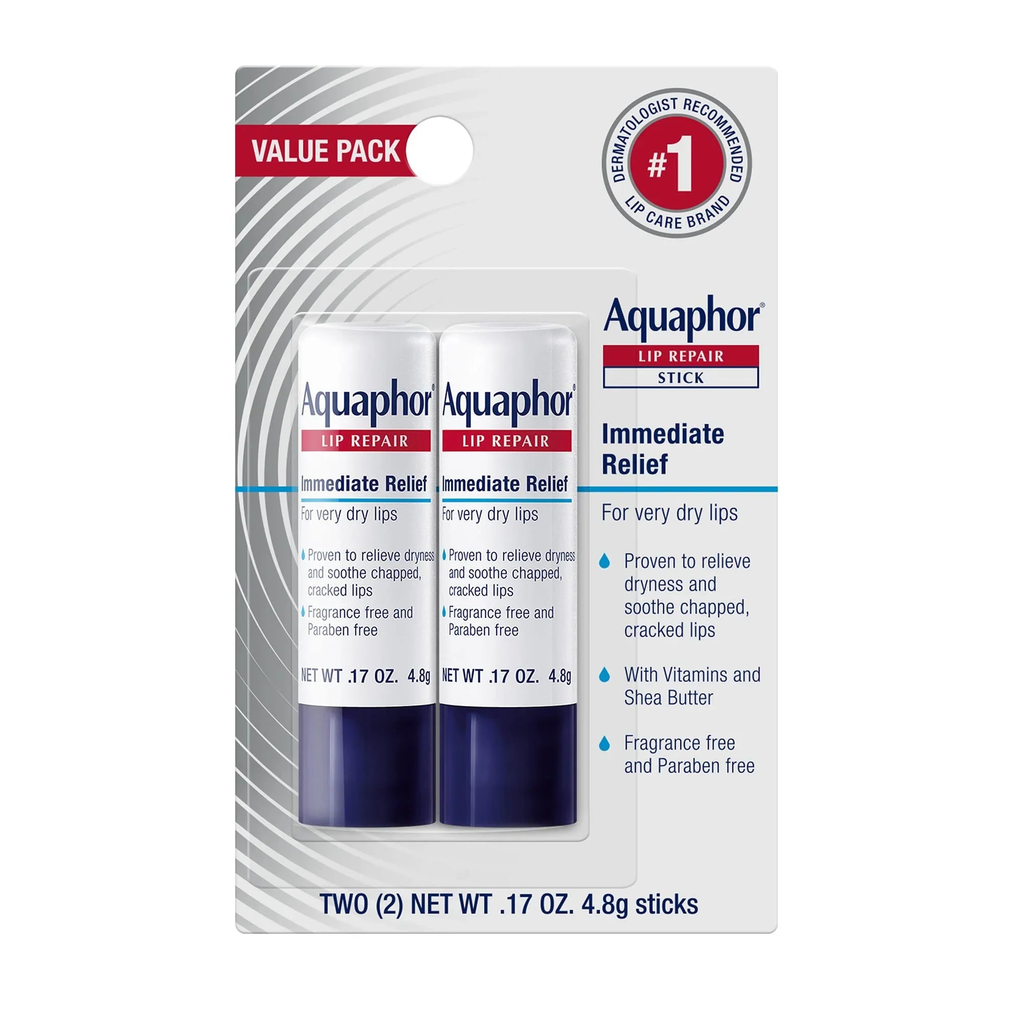 Aquaphor Lip Repair Stick Duo Set for dry and cracked lips