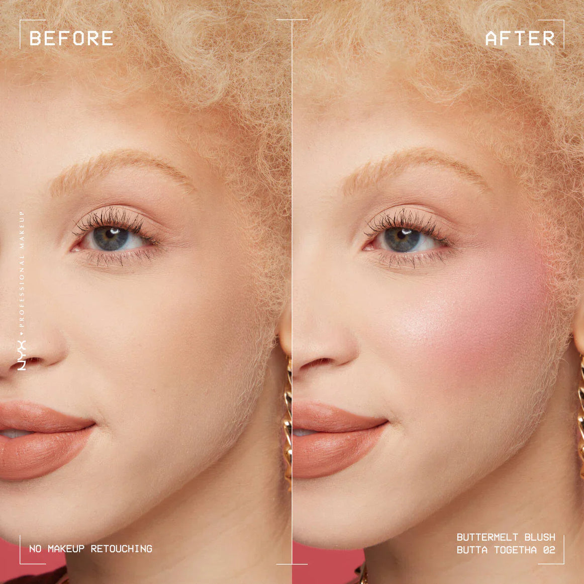 "NYX Buttermelt Blush, creamy blush, buildable blush, flawless blush, cheek color, makeup, soft blush"