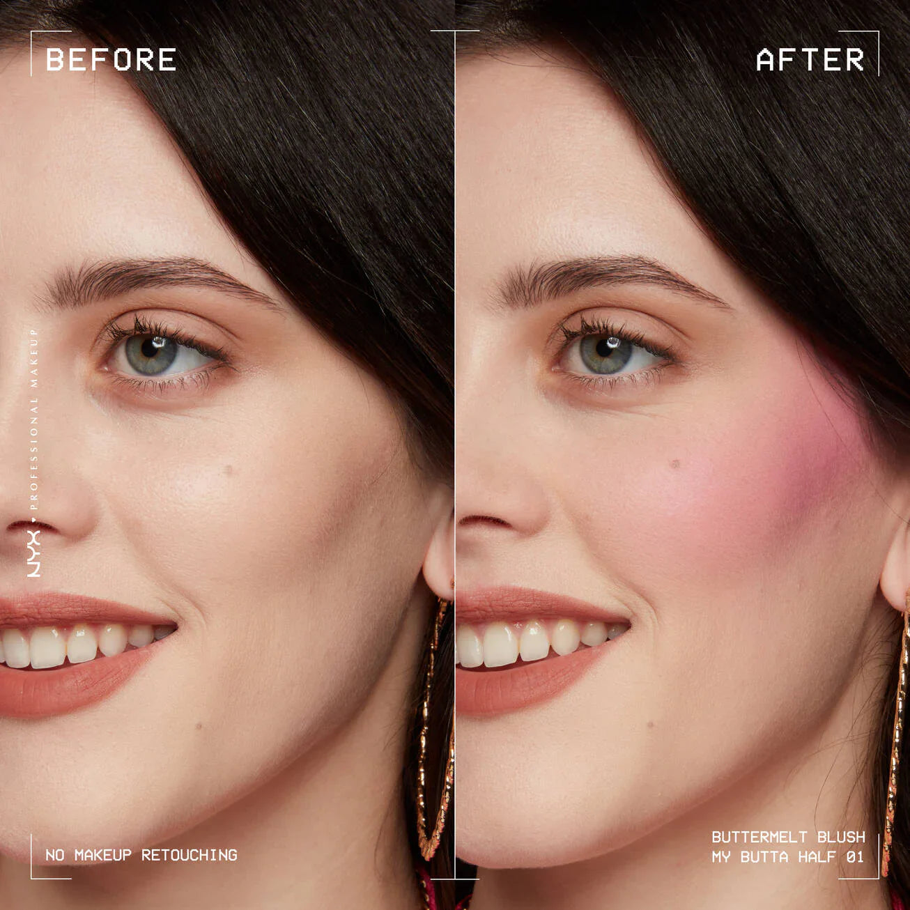 "NYX Buttermelt Blush, creamy blush, buildable blush, flawless blush, cheek color, makeup, soft blush"