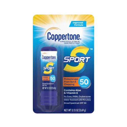 "Coppertone Sport, SPF 50 lip balm, sunscreen lip balm, skin protectant, UV protection, lip care, sun protection"