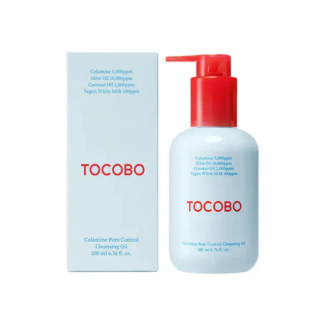 "Tocobo pore control, calamine cleanser, pore cleansing oil, deep pore cleanse, calming oil, soothing cleanser"