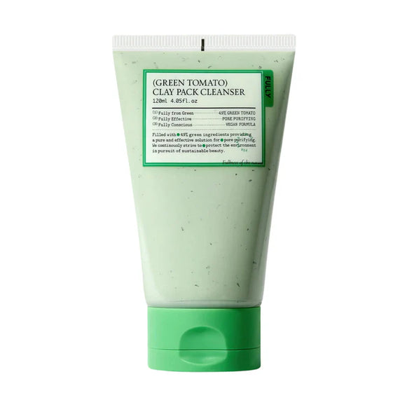 "Green Tomato Cleanser, clay pack cleanser, detoxifying cleanser, purifying cleanser, acne treatment, skincare"