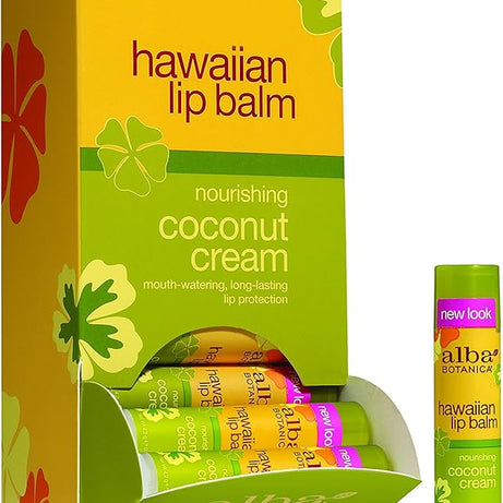 Hawaiian Lip Balm, Nourishing Coconut Cream for smooth and soft lips