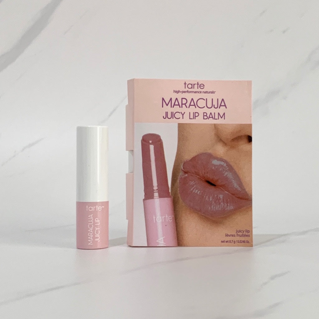 Tarte Maracuja Juicy Lip Balm in Rose for smooth lips