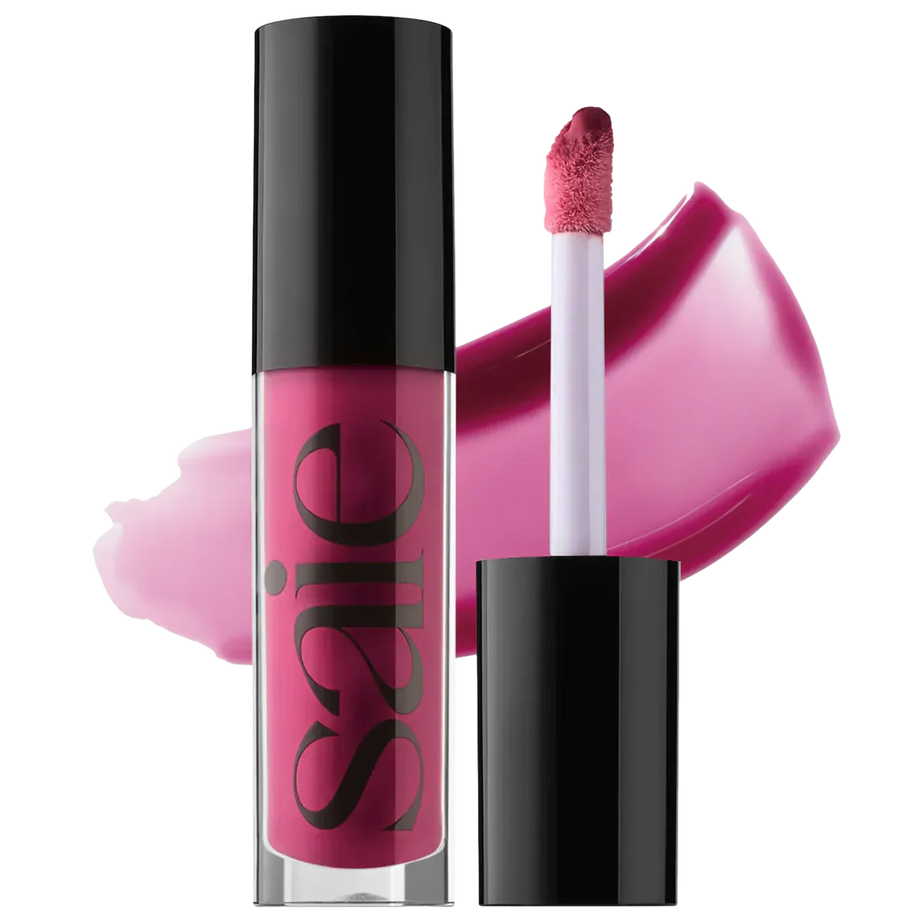 Saie Glossy Bounce Hydrating Lip Oil for smooth, glossy lips