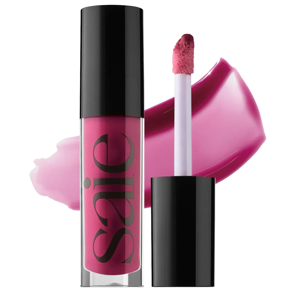 Saie Glossy Bounce Hydrating Lip Oil for smooth, glossy lips