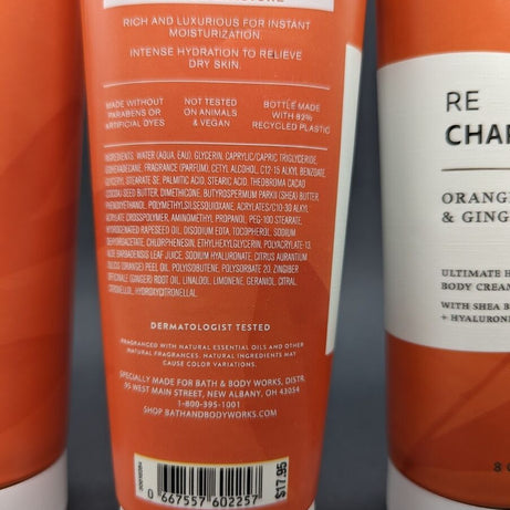 Bath & Body Works Orange & Ginger Body Cream (226g) for soft, fresh skin