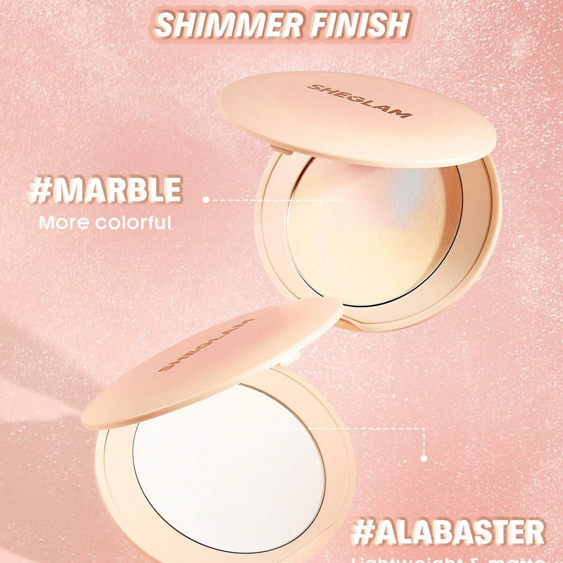 "Sheglam setting powder, makeup setting, long-lasting makeup, silky finish, magic veil powder"