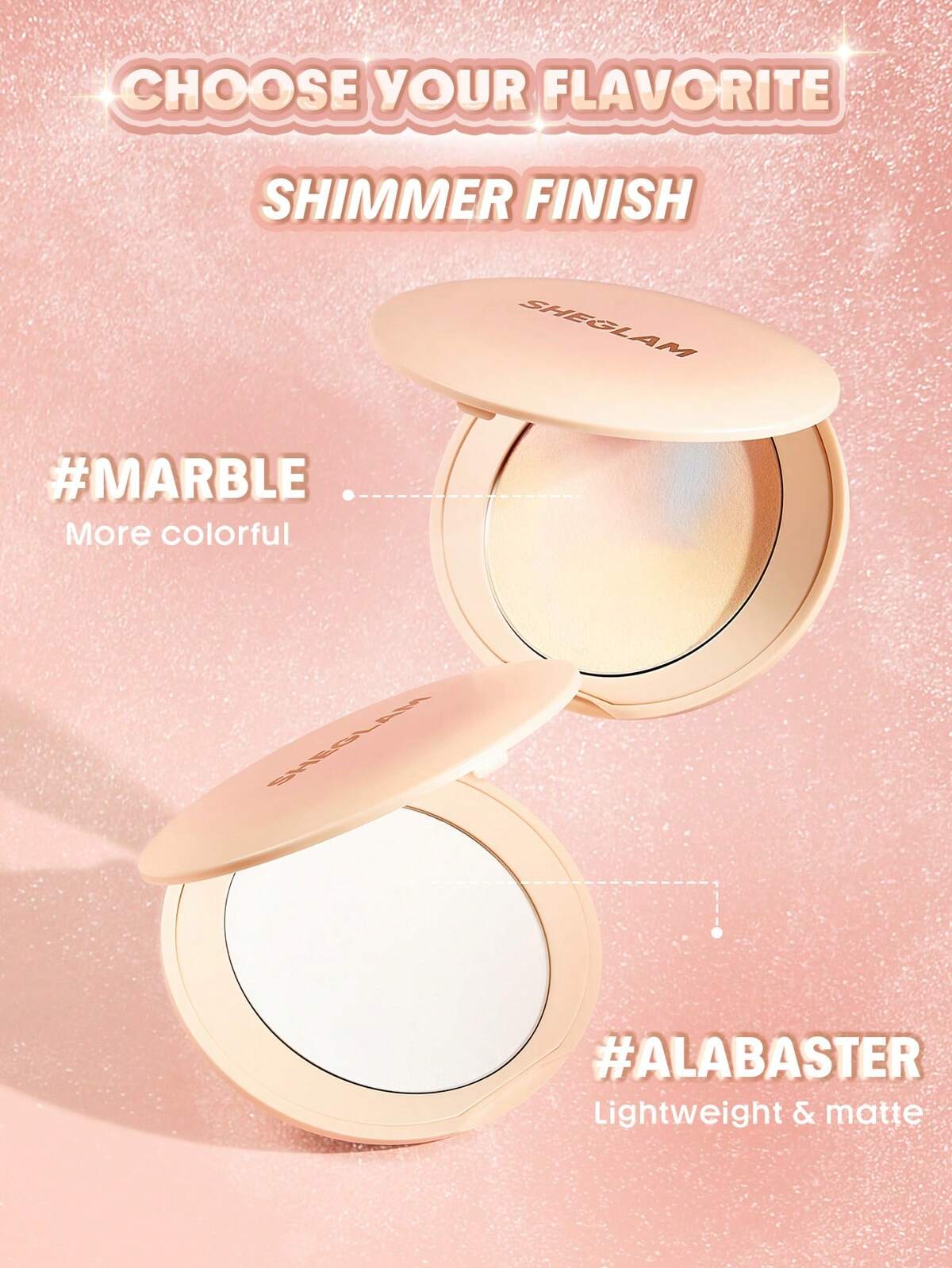 "Sheglam setting powder, makeup setting, long-lasting makeup, silky finish, magic veil powder"