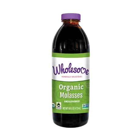 Wholesome Organic Blackstrap Molasses 472ml for Iron, Calcium, and Magnesium