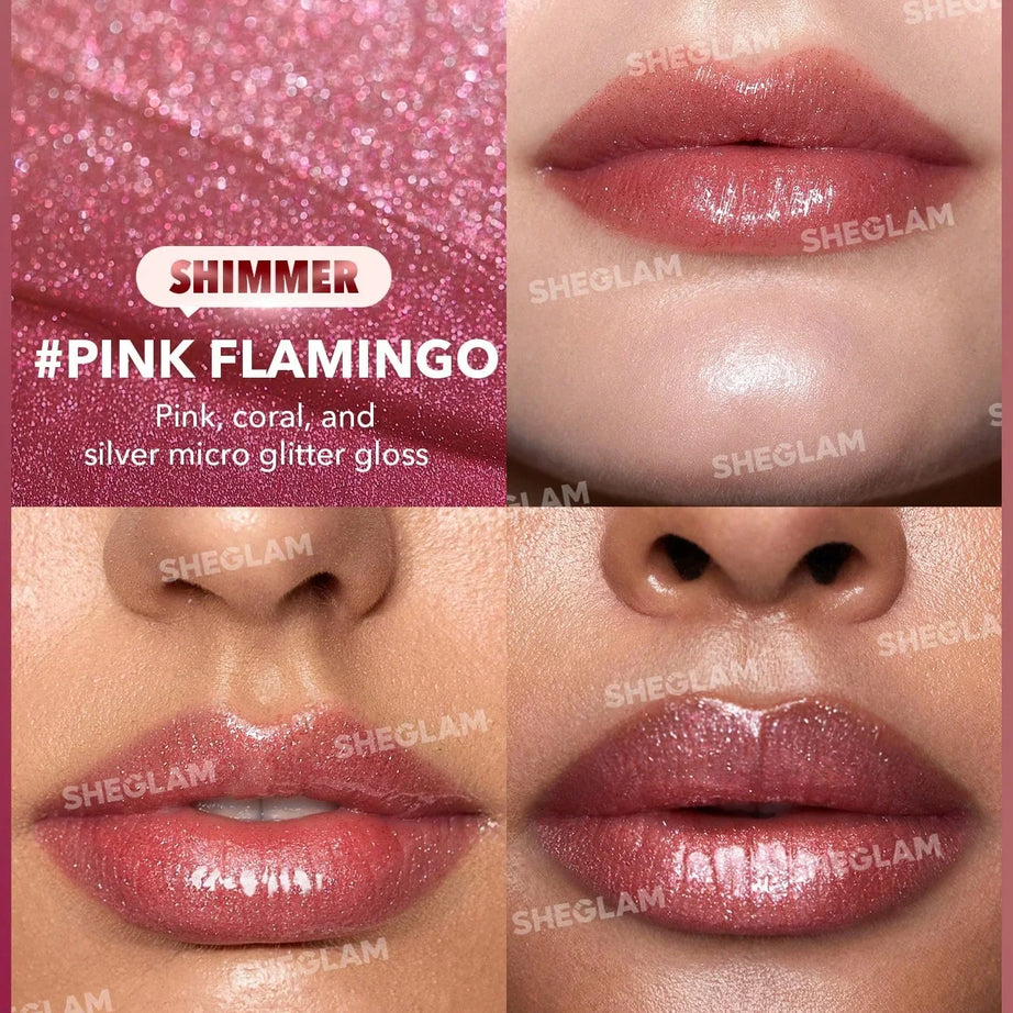 "Sheglam lip plumper, shimmer lip gloss, plumping gloss, shiny lip gloss, lip care, perfect pout"