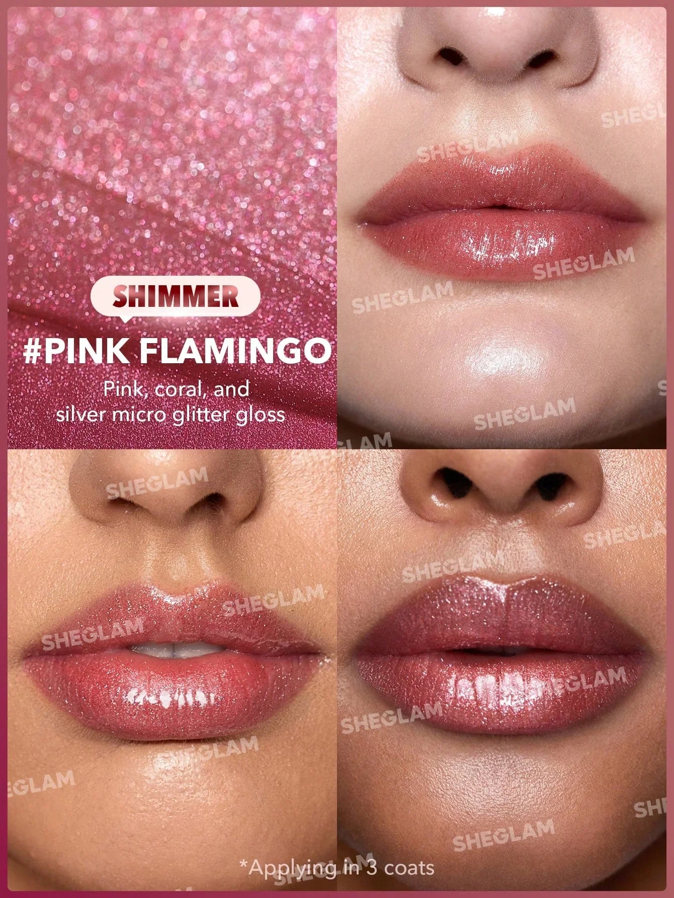 "Sheglam lip plumper, shimmer lip gloss, plumping gloss, shiny lip gloss, lip care, perfect pout"