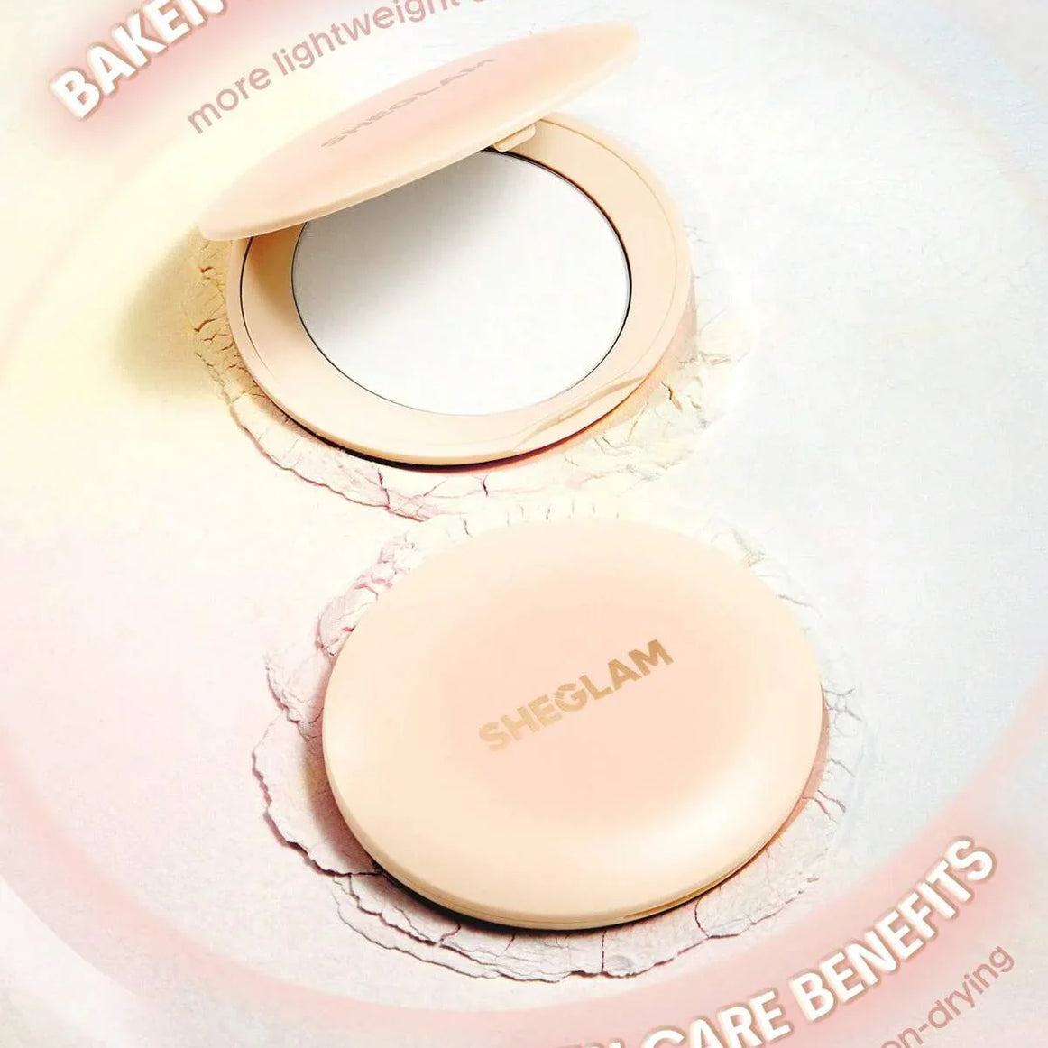 "Sheglam setting powder, makeup setting, long-lasting makeup, silky finish, magic veil powder"