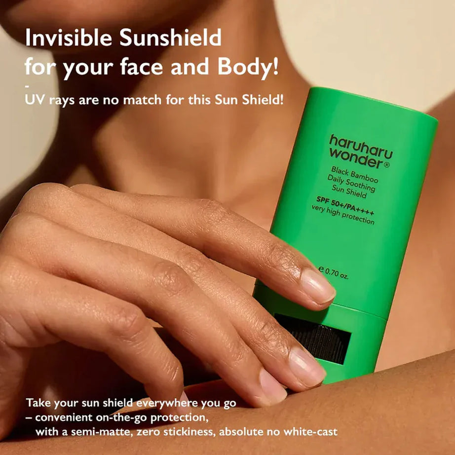 Haruharu Wonder Black Bamboo Daily Soothing Sun Shield SPF50+ for sun protection