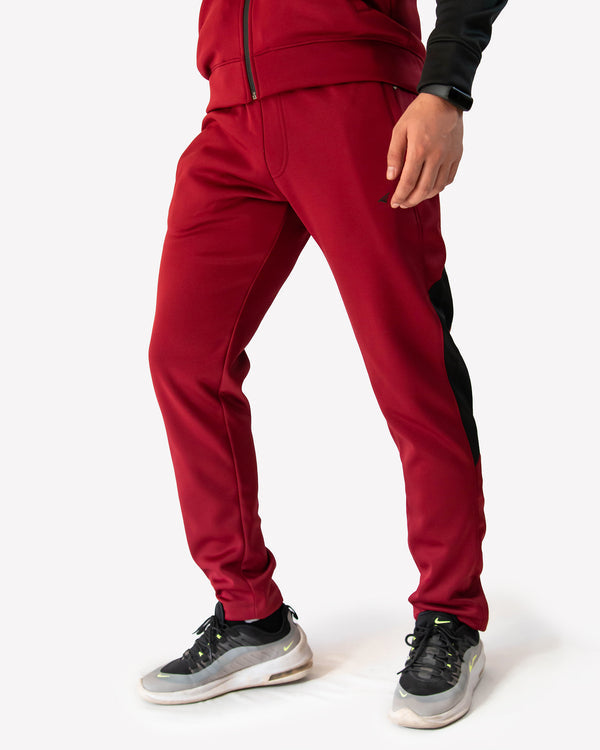 Indulge in Style: Maroon/Black Dry-Fit Trouser - Lame