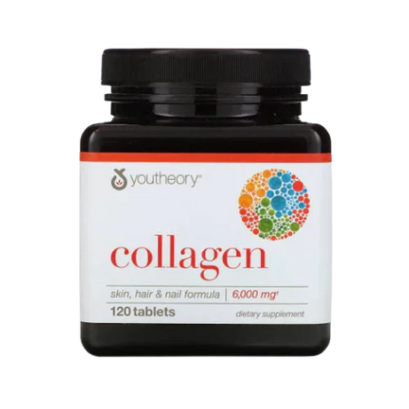 Youtheory Collagen Hair, Skin & Nail Formula – 6,000 Mg – 120 Tablets