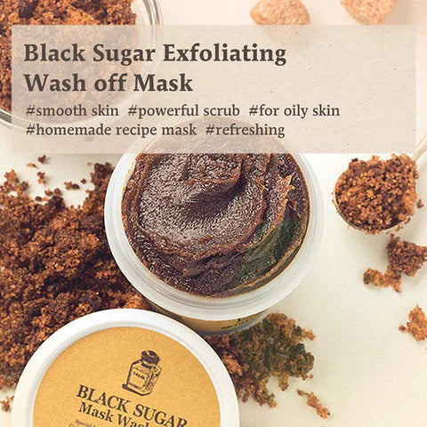 Skinfood Black Sugar Mask Wash Off for Glowing Skin