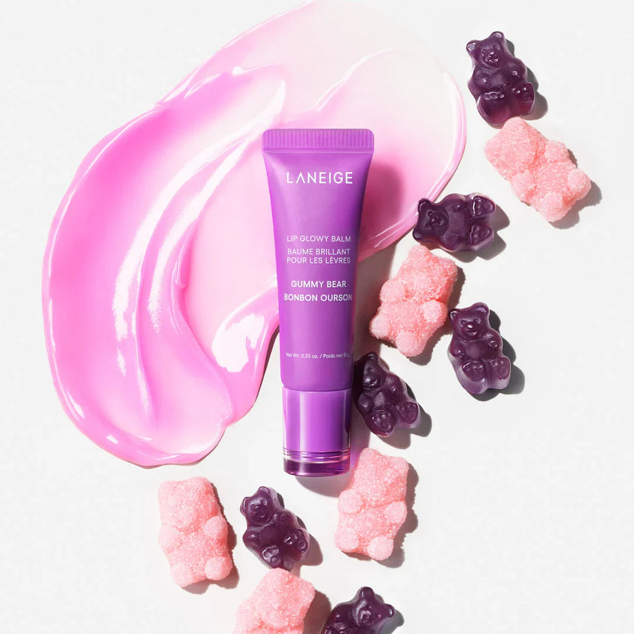 Laneige Lip Glowy Balm Gummy Bear for moisturizing and softening lips