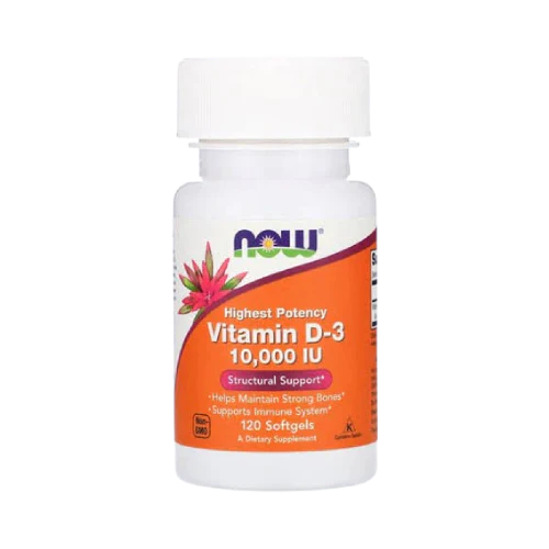 "Now Vitamin D3, Vitamin D-3 softgels, immune health, bone health, mood support, 10,000 IU, vitamin D supplement"