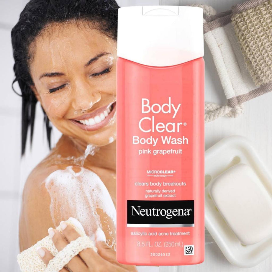 Pink Grapefruit Salicylic Acid Acne Treatment Body Wash for Clear Skin
