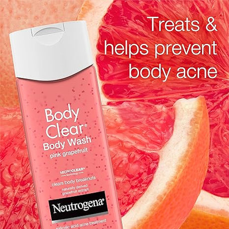 Pink Grapefruit Salicylic Acid Acne Treatment Body Wash for Clear Skin