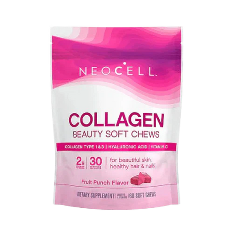 Neocell Beauty Collagen Soft Chews – 60 Chews in Fruit Punch Flavor for Skin Health