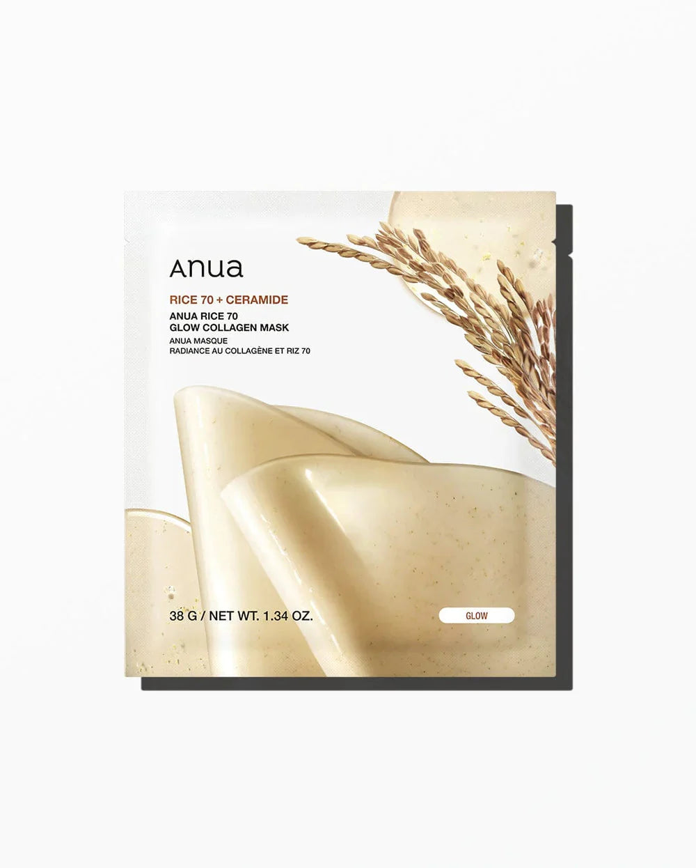 "Anua Rice, Ceramide Mask, Collagen Mask, Korean skincare, glowing skin, nourishing mask, skin hydration"